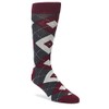 Wine Burgundy Argyle Men's Socks - Groomsmen Wedding Sock Kit