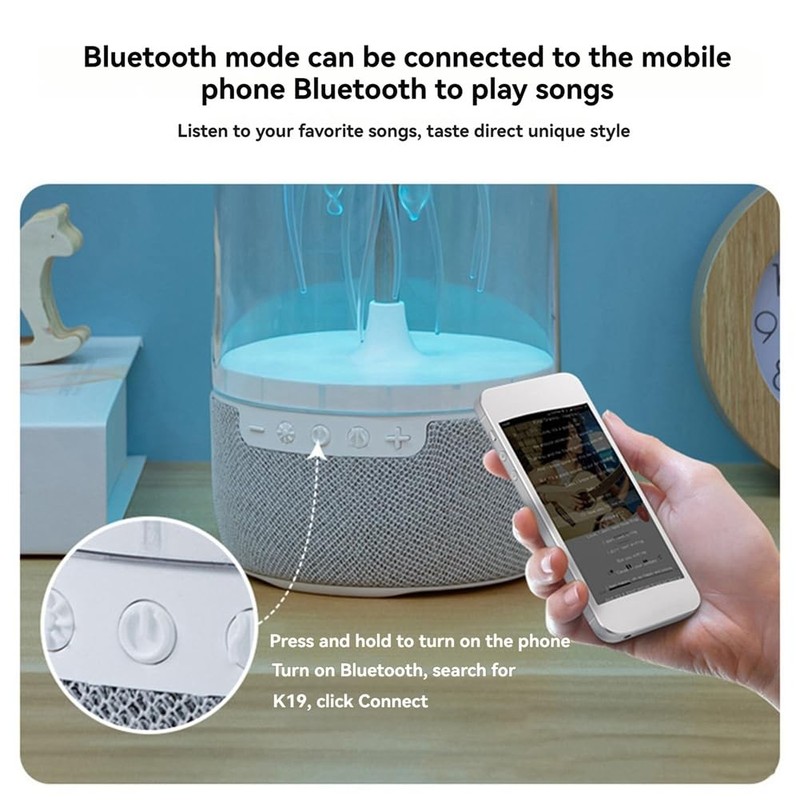 ZENWORYS Jellyfish Lamp Bluetooth Speaker Colorful Portable HiFi Stereo with