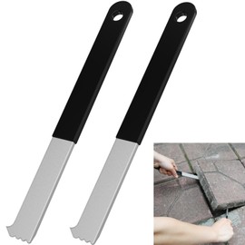 WEIGUZC 2Pcs Paver Puller, Paver Extractor Tool with Joint Scraper Micro Teeth & Gripper Slots, Paver Removal Tool for Garden Lawn Yard Patio Paver Brick Block Replacement, 9""×1""