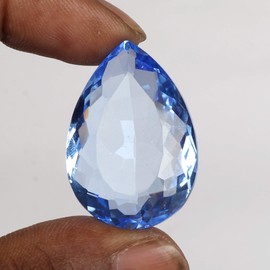REAL-GEMS Topacio azul 87,50 quilates con forma de pera
