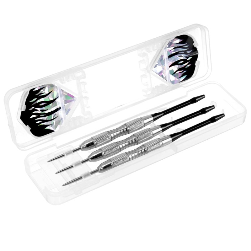 Yirinatek Darts Set with Storage Box, 3 High-Quality Steel Darts,