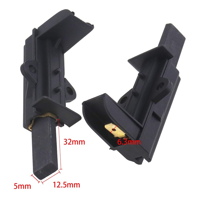 2 Pairs Washing Machine Carbon Brush Holder Electric Motor Replacement