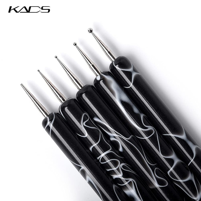 KADS Dotting Tools 5 Pcs 2-way Dotting Pen Nail Art