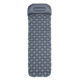 BESTIF Inflatable Sleeping Mat with Cushion Ultralight Camping Air Mattress Carry Bag Small Pack Size for Outdoor Tent Travel Hiking Sleeping Mat Trekking Mattress (Grey, 190 x 56 x 5.5 cm)