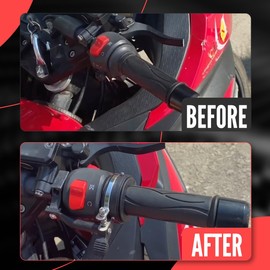 BILLFARO Universal Cruise Control Motorcycle Throttle Assist Lock,Motorcycle Assist Clamp Handlebar Grip Accelerator Assistant Accessory with 7/8" and 1" Diameter Bars