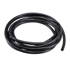 TOP-VIGOR Black PVC Tube Wire Harness Tubing, 1/4-inch(6mm) ID 0.28-inch(7mm) OD 10ft Length Sleeve