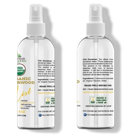 Organic Cedarwood Mist For Skincare - Face Mist Spray - Moisturize Sensitive and Dry Skin - Soothing & Relaxing -100 Pure Cedarwood Essential Oil & Glycerin Mist - Packaging May Vary. (4 oz)