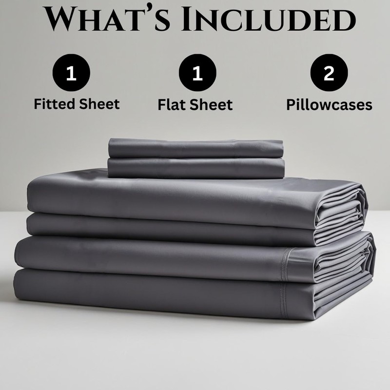 Luxury 100% Egyptian Cotton Bed Sheet Set - 200 Thread