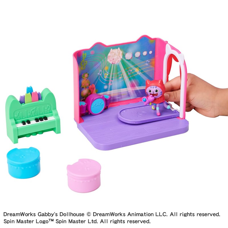 Gabby's Dollhouse DJ Catnip Music Room Set
