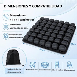 Cojín inflable para avión DMAÓ – Soporte 3D, hasta 150 kg, portátil