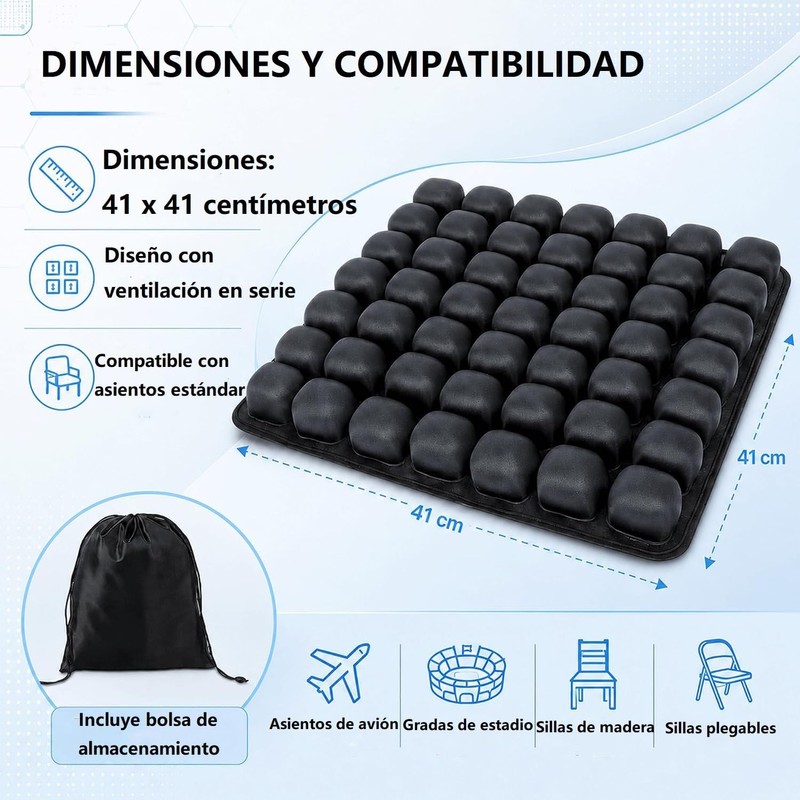 Cojín inflable para avión DMAÓ – Soporte 3D, hasta 150