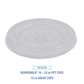 Boardwalk BWKPETSTRAW 16 oz. - 24 oz. PET Cold Cup Lids - Clear (1000/Carton)