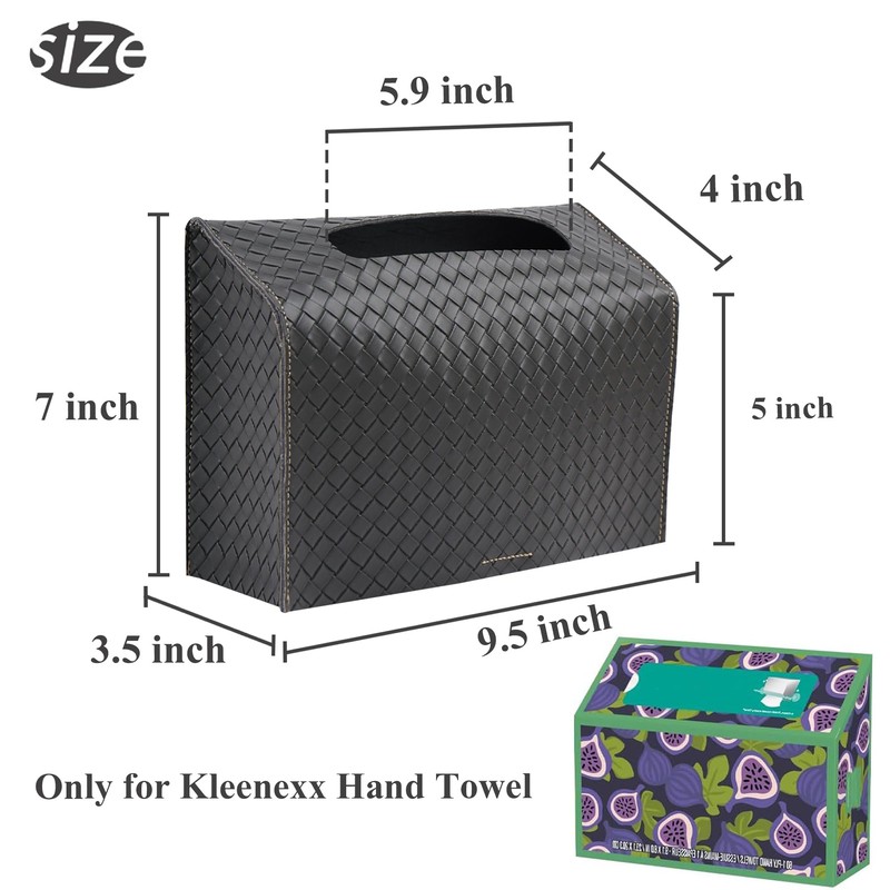 Jasenna Leather Cover for Disposable Paper Hand Towel Box, Compatible