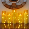 Yeelida Gold Flameless Candles with Remote and String Light, 2.2"x