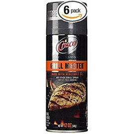Crisco Professional Grill Master No Stick Grill Spray 12oz Can (Pack of 6)