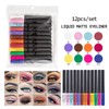 HANDAIYAN 12 Color Matte Liquid Eyeliner Set Eye Makeup Liquid