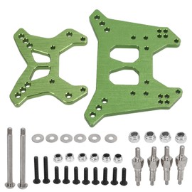 RC Front Rear Shock Tower for ARRMA 1/7 1/8 Car Aluminum Alloy RC Shock Tower Board with Multiple Location Hole Green