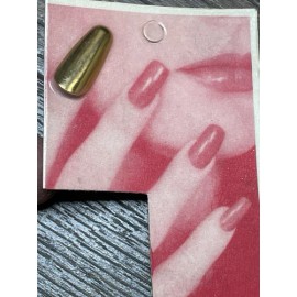 golden nail 80s Metal Golden Nail 18K Plain Smooth Gold Tone Fingernail Press on Index