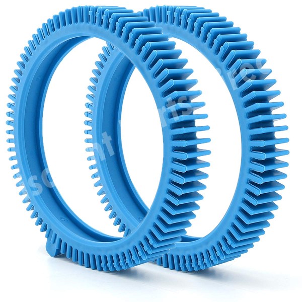 2 Pack 896584000-143 Blue Front Tire Kit with Super Hump - Replacement for Hayward Poolvergnuegen Select Pool Cleaners