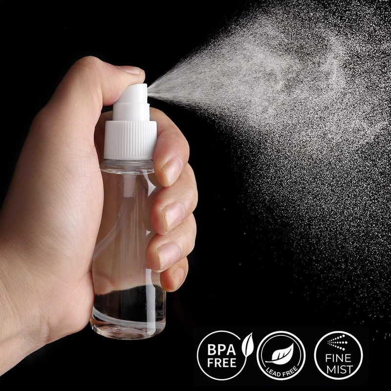 dhrbsx Spray Bottles, 2oz/50ml Clear Empty Fine Mist Plastic Mini