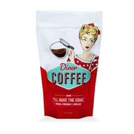 Diner Coffee-Roasted House Blend Fresh from the Roaster - Classic Old-Fashioned Flavor, Extra Smooth Brewed Taste, and Full-Body Aroma - Daily Brew Essential Pack (Dark Roast, 12 Ounce Whole Bean)