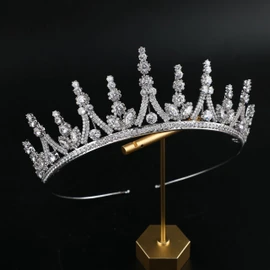 Tiaras de boda con circonita cúbica para novia, pequeñas y dulces de 16 cumpleaños, graduación, reina, coronas, concursos, coronas para 15 años, quinceañeras 2023, accesorios para el cabello de plata,