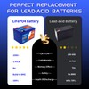 Warford 12V 12Ah LiFePO4 Lithium Battery, 2000+ Cycles, Built-in BMS,