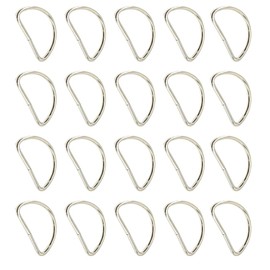 Yosawa 30 Pcs D-Rings Buckle Metal Ring for Webbing Sewing DIY, Hardware, Bags, Ring Belts （32mm/D）