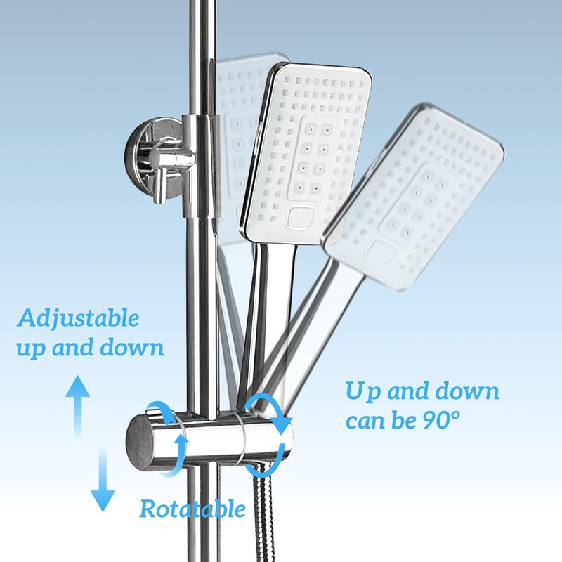 wadafen Shower Head Holder Replacement, Adjustable 18-25 mm Shower Holder