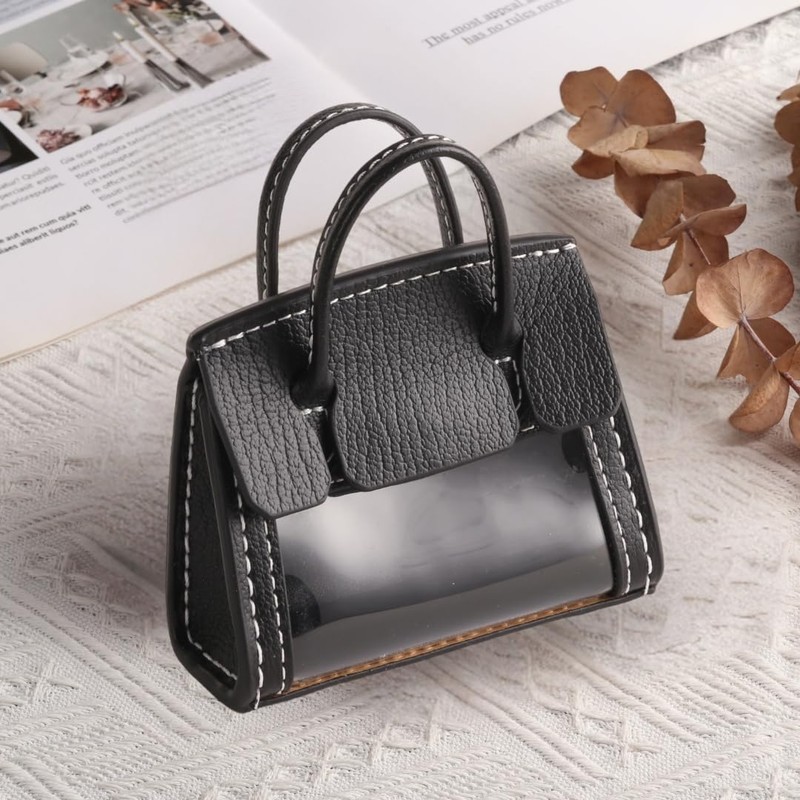 smasol Mini Bag Style Smart Key Case, Genuine Leather, Women's,