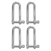 4pcs Stainless Steel U Type Shackle Lengthen U Sling Screws