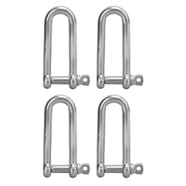 4pcs Stainless Steel U Type Shackle Lengthen U Sling Screws Wire Rope Lifting Shackles8mm / 0.3in