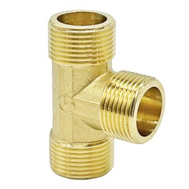 3/4 Brass Tee 3 Way Pipe Fitting NPT 3/4" x 3/4" x 3/4" Male Pipe Fittings Cast T Connector(1 PCS)