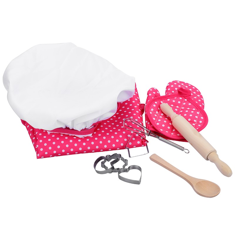 Children Chef Set DIY Cooking Baking Suit Toys Set Pretend