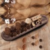 QIELSER Decorative Wooden Dough Bowls, Long Natural Root Hand Carved