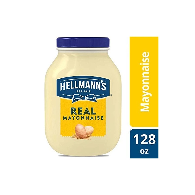 Hellmann's Real Mayonnaise Jar, Condiment For Sandwiches, Salads, Mayo