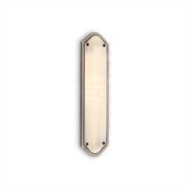Infinity Decor Antique Brass Georgian Roped Edge Design Shaped Finger Push Plate Protector 300x75mm - for Interior or Exterior Door