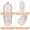 QIYVLOS Toothbrush Holders with Sliding Lid, Rotating 3 Slots Bathroom