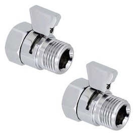 HAMILO G1/2 Standard Water Stop Adapter Shower Joint Bathroom Supplies Set of 2