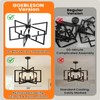 GOEBLESON 26" Black Chandelier for Dining Room, 6-Light Dining Room