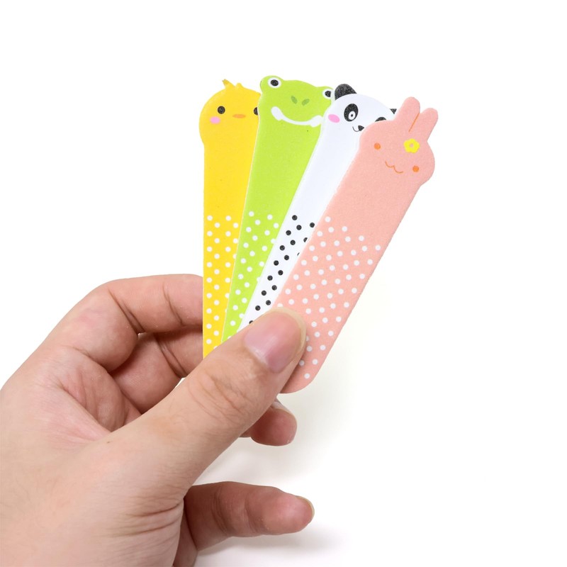 Honbay 40PCS Mini Nail Files Cute Animal Pattern Fingernail Buffers