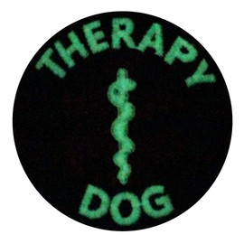 Glow In Dark Service Dog EMS Medic Paramedic Star of Life Therapy Dog Vests/Harnesses Emblem Embroidered Fastener Hook & Loop Patch