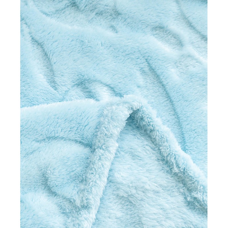 DuShow Flannel Fleece Throw Blanket Single Size,Soft Jacquard Fluffy Velvet