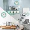 Topkey Silent Wall Clock Kitchen 9 Inch Retro Non-Ticking Decorative