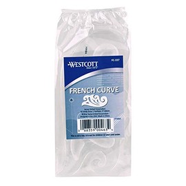 Westcott French Curve Ruler, Clear Plastic, 6.25 Inches