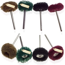 Lsgoodcare 80 Pieces 25 mm Sanding Disc Polishing Disc Kit 80 Grit 150 Grit 240 Grit 300 Grit, Abrasive Polishing Discs Compatible with Dremel Rotary Tools