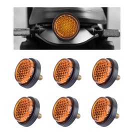 6PCS Reflective Motorcycle License Plate Frame Bolts & Nuts,M5 Car Tag Screws for License Plate,Universal Motorcycle Accessories License Plate Fasteners for Motorcycle Bicycle Car (Yellow)