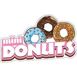 SignMission Mini Donuts 12" Decal Concession Stand Food Truck Sticker, Size