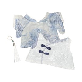 niannyyhouse Hanbok Doll Clothes Coat Vest Accessories 8" Plush Doll 8" White