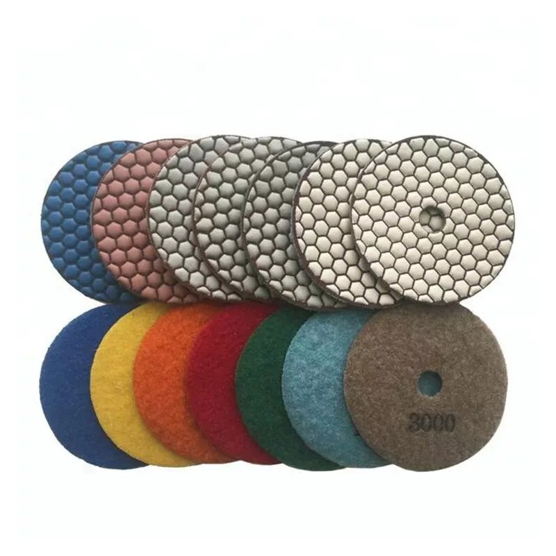 Roxx Tools 4" Dry Diamond Polishing Pads for Granite Marble
